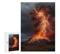 Volcano Eruption with Lightning Strikes-2 Puzzle 1000 Teile Schwer Puzzle Spielzeug Lernspiel Impossible Herausforderungsspielzeug Für Erwachsene Kinder 300 PCS