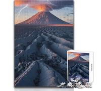 Volcano Eruption with Lightning Strikes for Adults 1000 Piece Puzzle Educational Fun Learning Activity Game Perfect Thoughtful Gift for Any Occasion Size 50x75cm