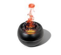 Volcano Flame Aroma Diffuser - 360ml Ultrasonic Essential Oil Humidifier with 7 LED Colors, Dual Mist Modes, Quiet Cool Mist, Timer & Auto Shut-Off for Home, Bedroom, or Office