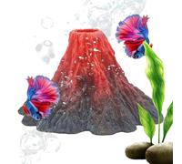 Volcano for Aquarium - Resin Decorations for Fish Tank - Small Volcanic Bubbler Ornament for Aquarium, Oxygenation Betta Corydora Catfish Loach Dwarf Room Office