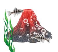 Volcano for Aquarium,Volcano Resin Sculpture | Bubbling Geological Cave Decoration for Aquarium - Oxygenation Betta Corydora Catfish Loach Dwarf Room Office