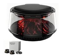 Volcano & Glacier Car Air Freshener, Smart Volcano Mist Diffuser with USB and Solar Charging, Portable Aromatherapy Mist, Adjustable Modes, with Dual Color Lighting Red Blue (Charging)