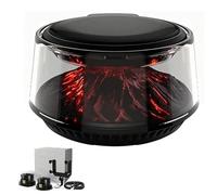 Volcano & Glacier Car Air Freshener, Smart Volcano Mist Diffuser with USB and Solar Charging, Portable Aromatherapy Mist, Adjustable Modes, with Dual Color Lighting Red Blue (Charging+Stand)
