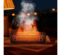 Volcano Humidifier Flame Fire Diffuser: 260ml Ultra-Quiet Essential Oil Diffuser with 7 Colors Flame Light Scent Aroma Humidifier with Auto-Off Protection for Large Room (Full Crackle-CC)