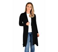 Volcano Infinity Ladies Womens Knee Length Cardigan Jersey Long Sleeve Cardigans (M/L 12-14/UK, Black)