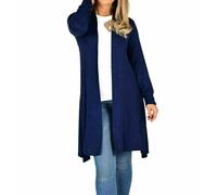Volcano Infinity Ladies Womens Knee Length Cardigan Jersey Long Sleeve Cardigans (XL 16-18/UK, Navy)