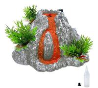 Volcano Kit For Game - Spray, Lights & Dinosaur Sounds Abs Volcano Model With Decorative Plants For Kids