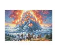 Volcano Landscape 1000 Piece Jigsaw Puzzle for All Ages Animal Pet Idea Spooky Fun High Resolution Print Home Decor Stress Relief 1000 PCS