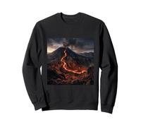 Volcano Lava Flow Mountain Landscape Photography Sweatshirt