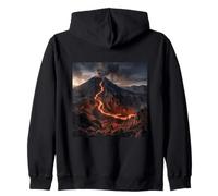 Volcano Lava Flow Mountain Landscape Photography Zip Hoodie