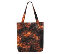 Volcano Lava,Reusable Grocery Bags Shopping Tote Bags Large Capacity Canvas Shoulder bag