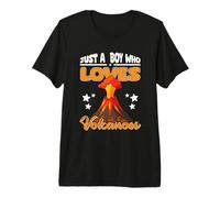 Volcano Lover Volcanologist Just A Boy Who Loves Volcanoes Premium T-Shirt