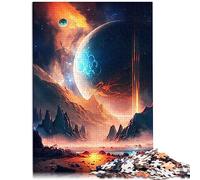 Volcano Mountain Cosmos 1000 Pieces Jigsaw Puzzles for Adults Puzzles Recycled Cardboard Challenging Game Gifts 10.27x14.96inch