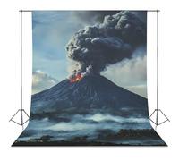 Volcano-moutain Photo Backdrop Polyethylene Studio Background for Photography Video Broadcast Photoshoot