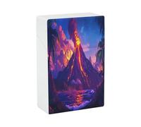 Volcano-nature Cigarette Case Lightweight Flip Top Portable Storage Smoking Box for Men Women