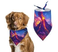 Volcano-nature Pet Triangle Adjustable Bandana Comfortable Bibs Puppy Scarfs Washable Kerchief for Small Medium Pets