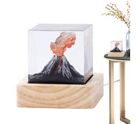 Volcano Night Light, Novelty Lighting Resin Night Lamp Ambient Light | USB Charging, Realistic Desktop Ornaments for Kids, Adults, Men and Women