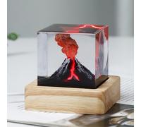 Volcano Night Lights, Realistic Volcanic Eruption L-ava Lamp, L-ava Lamp Resin Ambient Light, Creative Volcano Night Light Room Decoration, Night Light Desktop Ornaments for Living Room, Bedroom