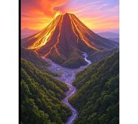 Volcano Notebook - Volcano Lined Journal - 110 Pages, Geology, Volcanic Eruption, Natural Disaster