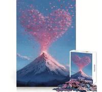 Volcano of Hearts Adults 1000 Pieces Puzzle Reasoning Practice Easy Enjoyment Premium Edges Lovely Gift (50x75cm)