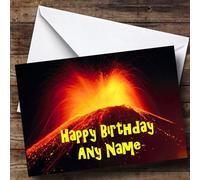Volcano Personalised Birthday Card | Birthday Card | Flowers, Scenery & Nature Card