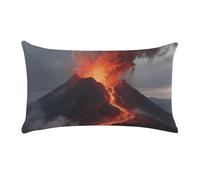 Volcano Pillow Cover 12x20 Inch, Soft Plush Pillowcases Rectangle Decorative Throw Pillow Case with Hidden Zipper Cushion Cover for Couch, Bed, Car, Home Decor