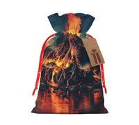 volcano print Drawstring gift Bags Jewelry Gift Pouch Candy Pouch Birthday Wedding Favor Bags