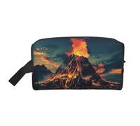 Volcano Print Travel Toiletry Bag,Makeup Bag,Cosmetic Bag,Hanging Tolietry Bag for Women Men,Gym Daily