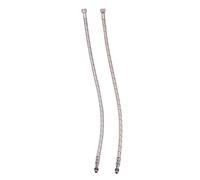 Volcano Sanitary Pack of 2 Monobloc Flexible 600mm Tap Connector Tails M10 x1 BSP Compression Braided Hose 401