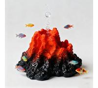 Volcano Shape Resin Fish Tank Ornament Aquarium Landscape Decor Caves Hide Hut Fish Desktop Creative Scene Decoration for Home Office Fish Tank (Style 4)
