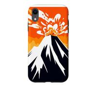 Volcano Silhouette - Mountain Erupting - Rocks - Lava Case for iPhone XR