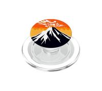Volcano Silhouette - Mountain Erupting - Rocks - Lava PopSockets PopGrip for MagSafe