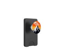 Volcano Silhouette - Mountain Erupting - Rocks - Lava PopSockets PopWallet for MagSafe