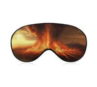 Volcano Sleep Mask Light Block-Out Eye Mask for Side Sleeper Pressure-Free Soft Night Blindfold with Adjustable Strap Breathable Sleep Eye Cover for Travel