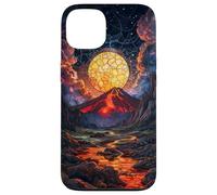 Volcano Stained Glass Pattern Case for iPhone 13