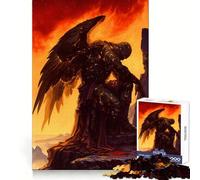 Volcano Stone Angel Knight Puzzle for Adults 1000 Pieces Brain Capacity Tranquil Pastime Secure Lock Creative Gift (50x75cm)
