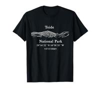 Volcano, Teide National Park, Tenerife, Coordinates, white T-Shirt