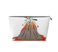Volcano Vagilo Leather Toiletry Bag - Stylish & Durable Toiletry Kit for Travelers, Cosmetic Organizer, Makeup Bag, Carry-On, Portable Organizer, Zippered Pouch