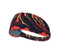 Volcano Workout Sweatbands Adjustable Hairband For Basketball,Fitness Athletics Football, Yoga