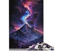 Volcanoes in The Galaxy Puzzle Premium 100% Recycled Board Paper Rectangular Jigsaw Puzzle for Adults Teen Unique Gift 1000pcs (75x50cm)