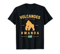 Volcanoes National Park Rwanda Flag Virunga Gorilla Safari T-Shirt