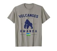 Volcanoes National Park Rwanda Flag Virunga Gorilla Safari T-Shirt