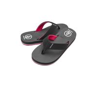 Volcom Big Kids Unisex Victor Flip Flop Sandal, Black/Red, 3