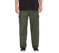 Volcom - Billow Tapered Elastic Waist Cargo Squadron Green - Pants - green - M - 99% Cotton, 1% Elastane M
