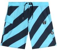 Volcom Boys Board Shorts - UPF 50+ Quick Dry Boys Swim Trunks with Pockets - Kids' Swimwear Swim Shorts (Sizes: 8-16), Blue Stripes, 16