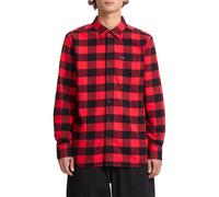 Volcom Caden Plaid L/S Shirt - Lifeguard Red