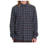 Volcom Caden Plaid Long Sleeve Shirt Grey L Men