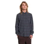 Volcom Caden Plaid Long Sleeve Shirt Grey L Men