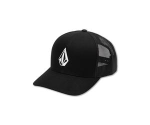 Volcom Cap Snapback Adjustable Mens Curved Peak Black 6 Panel Full Stone Cheese