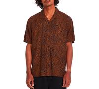 Volcom - Casual shirt - Utopias Print SS Shirt Brown Horn for Men - Size M Brown M